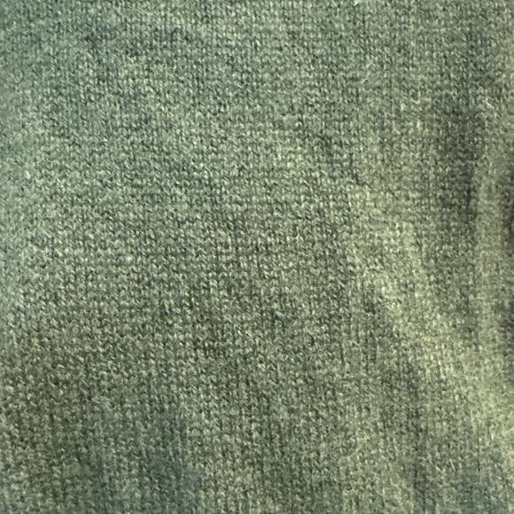 Tasselli Green 100% Cashmere Skinny Scarf Boho Y2K Look - Picture 7 of 7